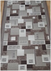 Ковровая дорожка на войлоке, Витебские ковры, с печатным рисунком, 1286_93, кофейная, 1.4*2.5 м