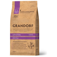 Сухой корм для собак Grandorf гипоаллергенный, Low Grain, ягненок с бурым рисом 1 уп. х 10 кг (для крупных пород)