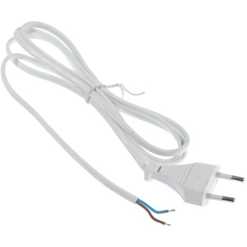 Кабель с вилкой 2х05 3м 6а шввп белый 699₽