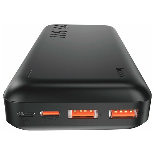 Внешний аккумулятор повер банк 20000mAh с быстрой зарядкой QC 30 PD Hoco J101A Astute 225W USB Type C Черный для Apple iPhone Android 192600₽