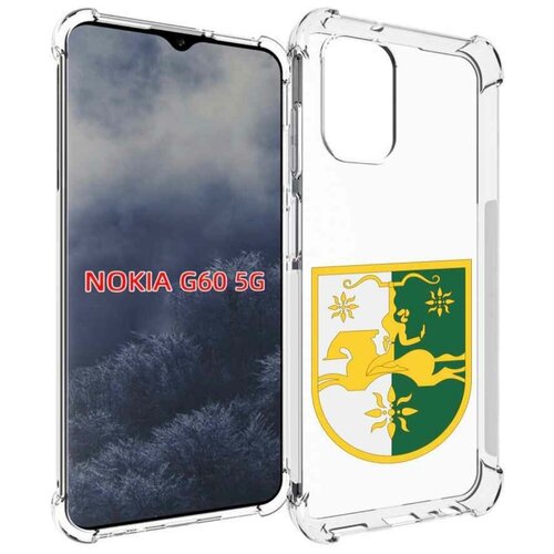 Чехол MyPads герб-абхазии для Nokia G60 5G задняя-панель-накладка-бампер