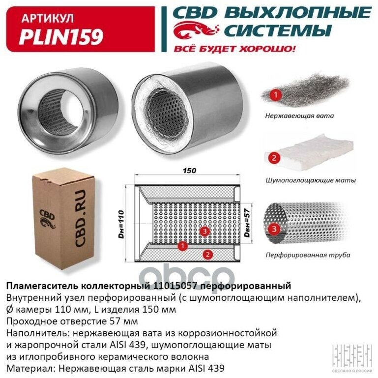 Пламегаситель Универсальный CBD арт. PLIN159