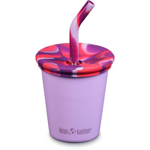 Детский стакан одностенный Klean Kanteen Kid Cup Straw Lid 10oz (296 мл) Crocus Petal с трубочкой