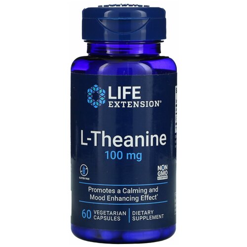 L-Theanine 100 мг (L-Теанин) 60 вег капсул (Life Extension)