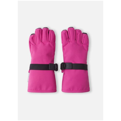 фото Перчатки reima, демисезон/зима, со светоотражающими элементами, мембранные, размер 7, розовый