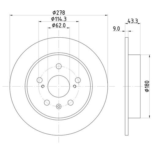 NISSHINBO ND9019K Диск тормозной  зад  2шт