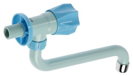 PL3-270 Кран для одной воды, из высокопрочного пластика-Голубой - фотография № 4