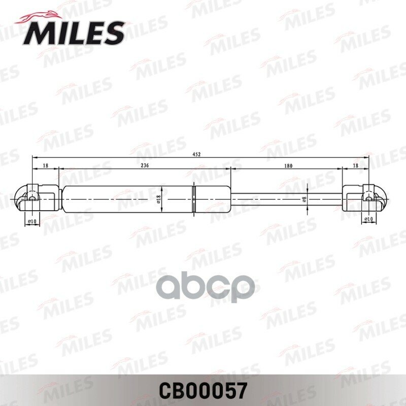 Cb00057 Амортизатор Кр. Багажника Hyundai Santa Fe 11/05- Miles арт. CB00057