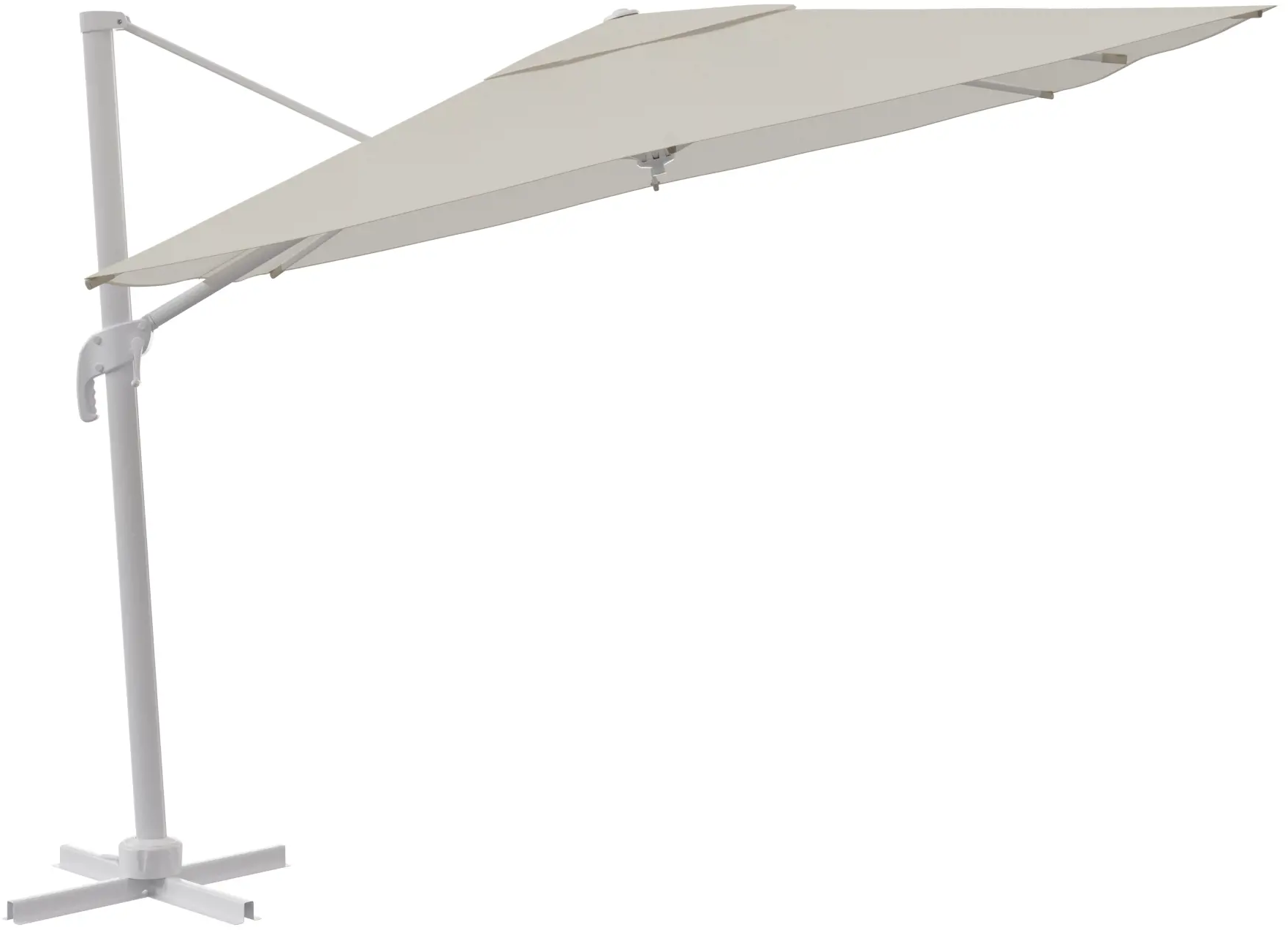 Зонт садовый Naterial Aura 290x290 см цвет белый с боковой/передвижной стойкой - фотография № 3