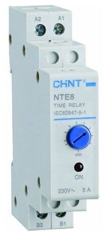 Реле времени NTE8-120B (задержка времени включения) 12-120с 1НО AC 230В (R) | код 258459 | CHINT (8шт. в упак.)