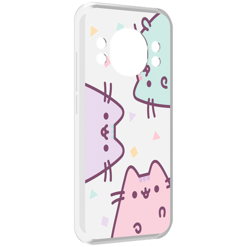 Чехол MyPads котики зеленый фиолетовый розовый женский для Doogee S98 / S98 Pro задняя-панель-накладка-бампер