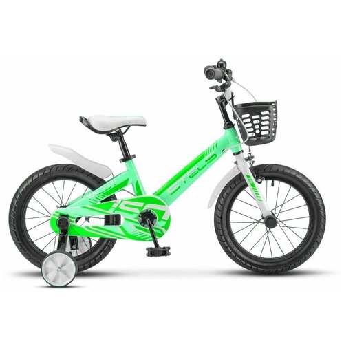 Велосипед Детский Pilot-150 16 V010 9 Лайм цвет/ Велосипед для девочек и мальчиков с Дополнительными колесами