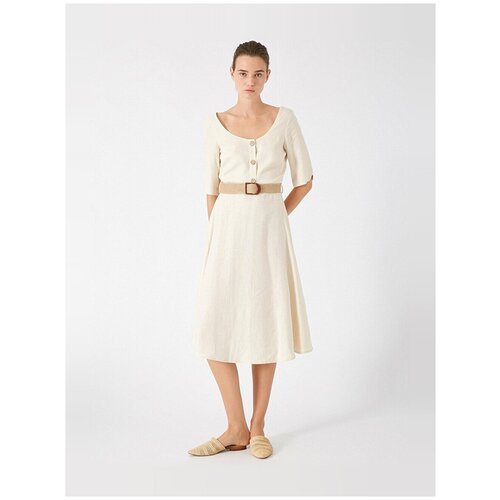 фото Платье koton women, 0yak88050pw, цвет: beige, размер: 34