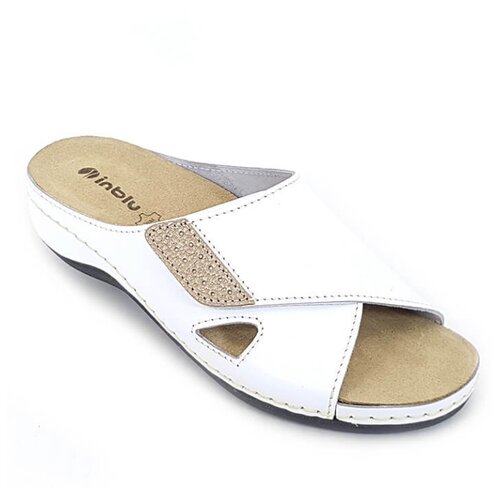 фото Сандалии из натуральной кожи inblu wd-2c белого цвета (размер 40 / 26см)