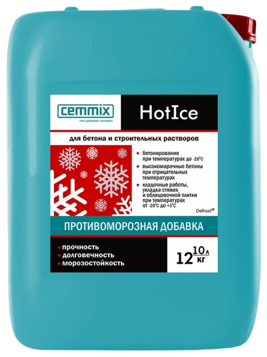 Добавка противоморозная Cemmix HotIce 10 л — купить по выгодной цене на Яндекс.Маркете