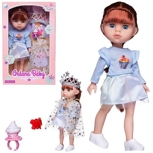 фото Кукла junfa ardana baby шатенка в голубой одежде с диадемой 32,5 см junfa toys