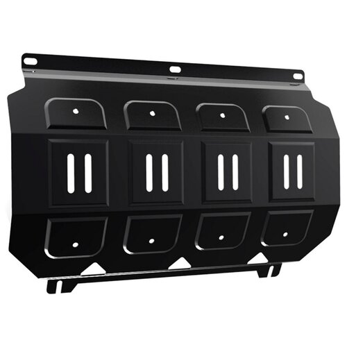 фото Защита картера и кпп автоброня для mitsubishi l200 iv 2006-2015/pajero sport ii 2008-2016, штампованная, сталь 1,8 мм, с крепежом, 111.04005.1