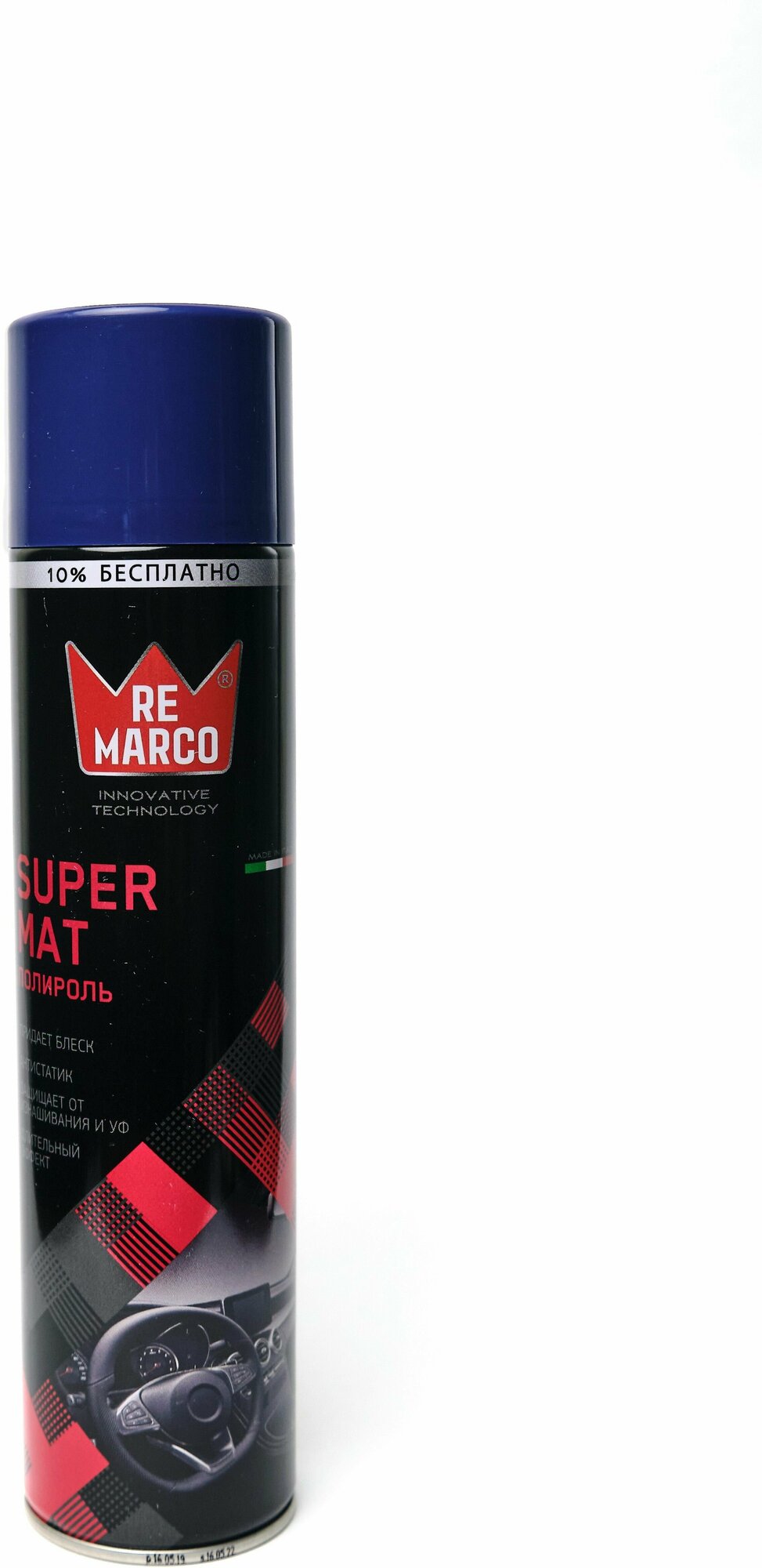 Полироль для приборной панели "RE MARCO" Super Mat матовая с ароматом "Мускат" 400мл