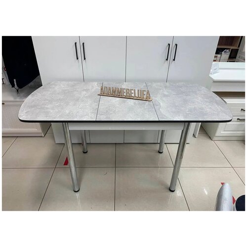 Стол кухонный раздвижной ЛДСП 1100x700x750 Камень Светлый на прямых ногах