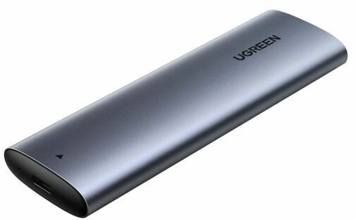 Бокс внешний для жесткого диска UGREEN CM400 (10902) USB-C Female to M.2 M-Key 10G Enclosure с кабелем USB C3.1 GEN2 to USB C 3.1 GEN2. Длина кабеля: 50 см. Цвет: серый