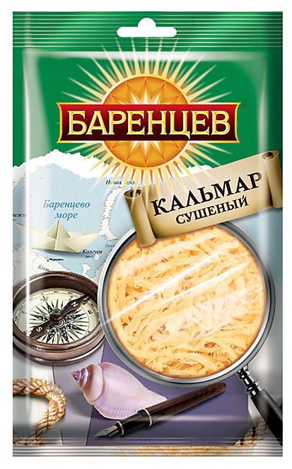 Баренцев, кальмар сушёно-вяленый, 40 г