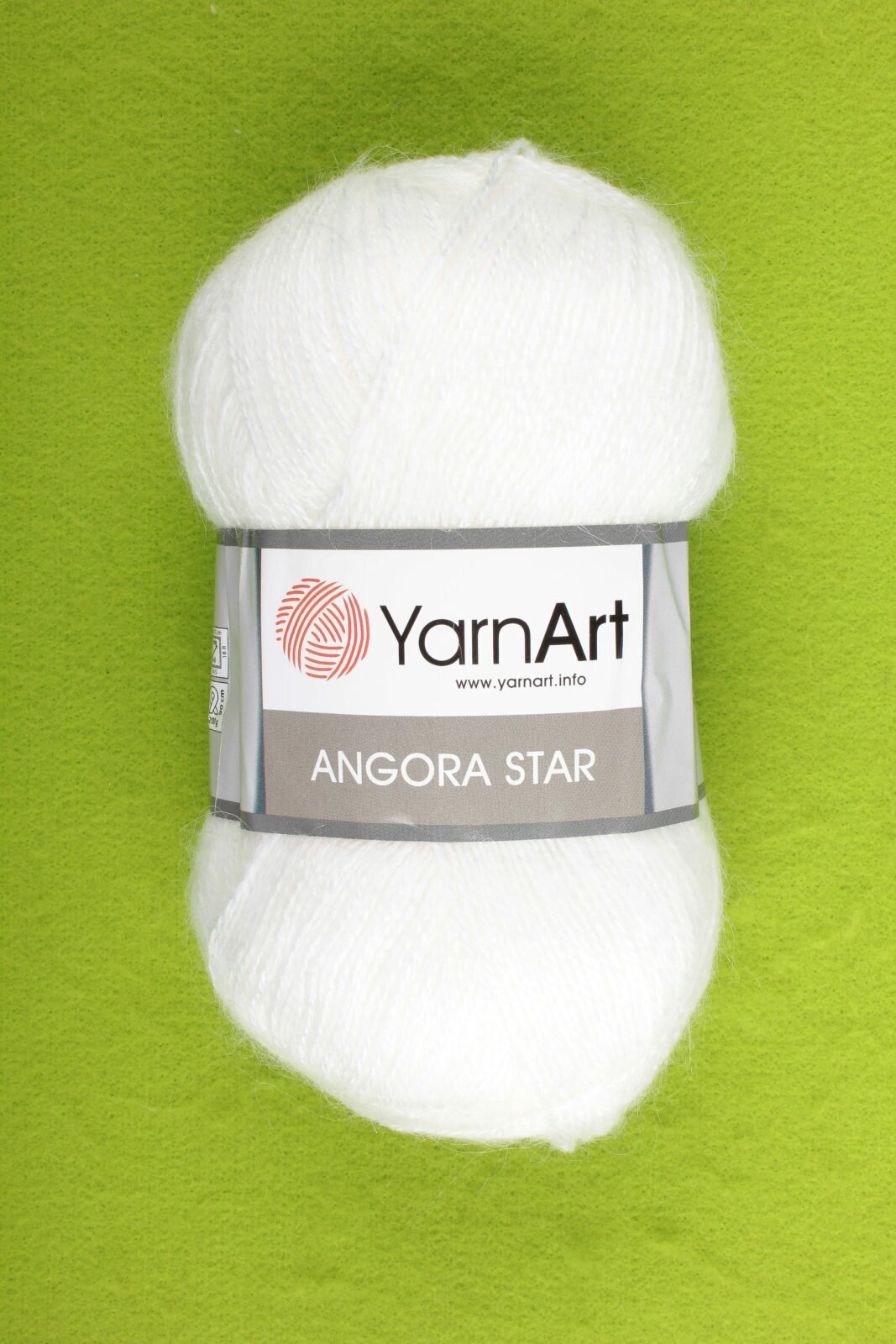 Пряжа Yarnart Angora Star белый (501), 20%шерсть/80%акрил, 500м, 100г, 1шт