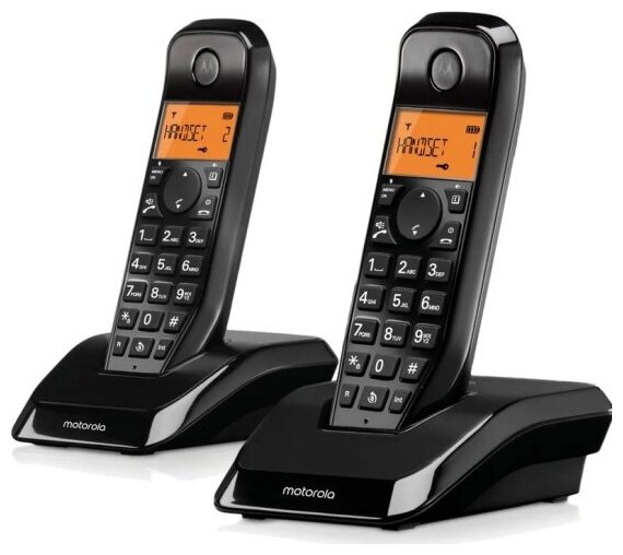 Радиотелефон Motorola Solutions Motorola DECT S12 DUO, чёрный