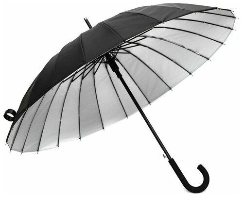 Зонт трость антишторм (усиленный), полуавтомат, 24 спицы