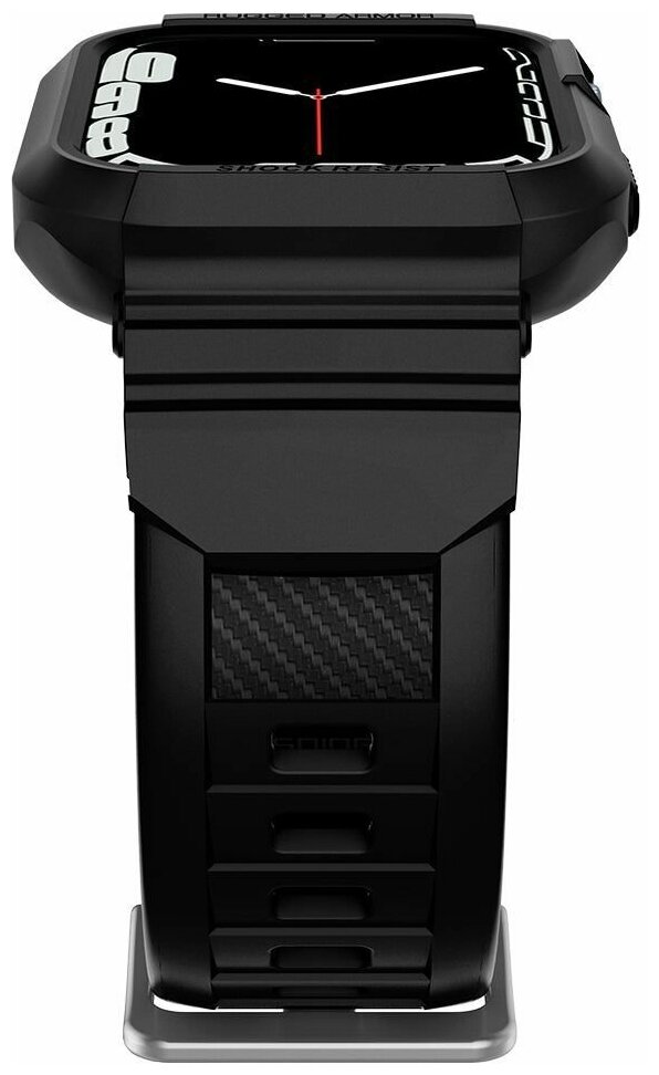 Чехол с ремешком Spigen Rugged Armor Pro для Apple Watch series SE/6/4 44 mm (оригинал Black)
