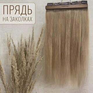 Изображение товара Однопрядка из натуральных волос на заколках 50см - светло-русая #18