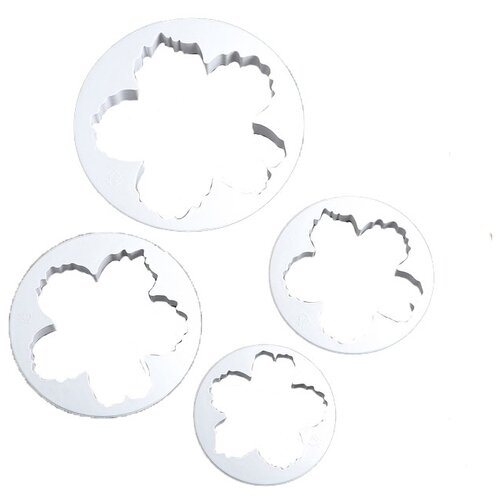 фото Доляна набор выемок кондитерских для марципана и теста пионы, 4шт 1680109