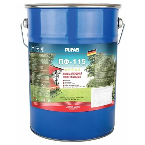 Эмаль Pufas ПФ-115 ГОСТ серая (5 кг)