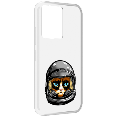Чехол MyPads кот космонавт для Infinix Note 12 5G X671 / Note 12 Pro 5G задняя-панель-накладка-бампер