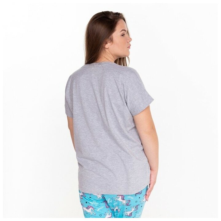 Комплект Comfort, брюки, футболка, короткий рукав, размер 48, голубой - фотография № 5