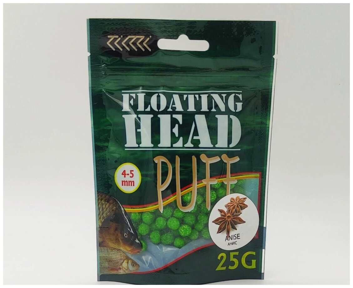 фото Кукурузные пуффы Corn puff (4-5 мм) "Анис" зелёный 25гр
