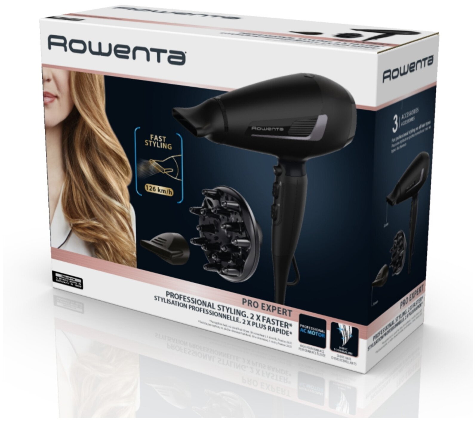 Фен для волос Rowenta Pro Expert CV8825F0, черный, 2100 Вт, диффузор, 2 концентратора - фотография № 20