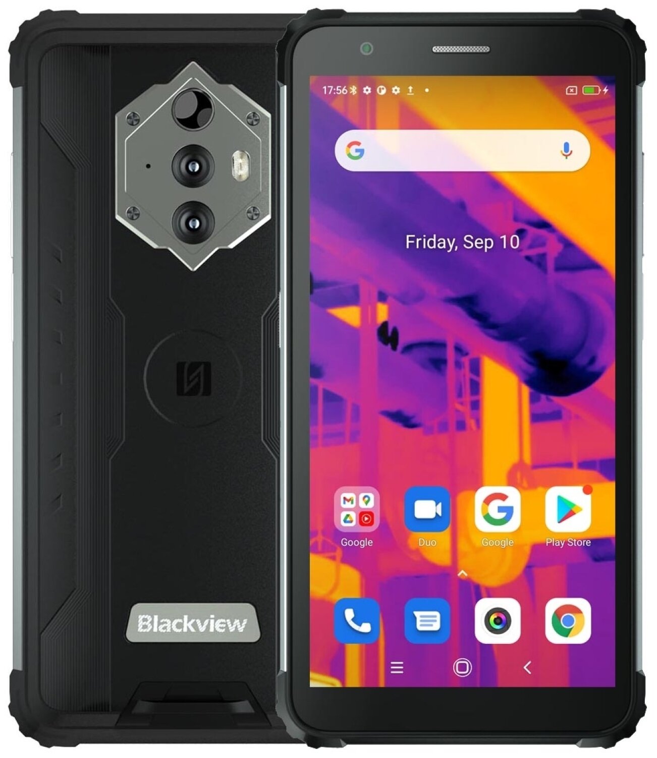 Смартфон Blackview BV6600 Pro черно-зеленый - фото №1