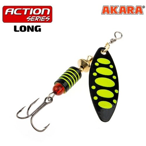 фото Блесна вращающаяся akara action series long 1, 5 г, цвет a34