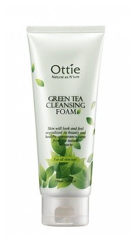 Ottie пенка для умывания Green Tea, 150 мл, 150 г