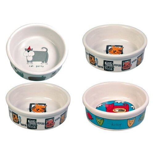 Набор керамических мисок TRIXIE 200 мл, 11,5 см, набор мисок для кошек trixie ceramic bowl