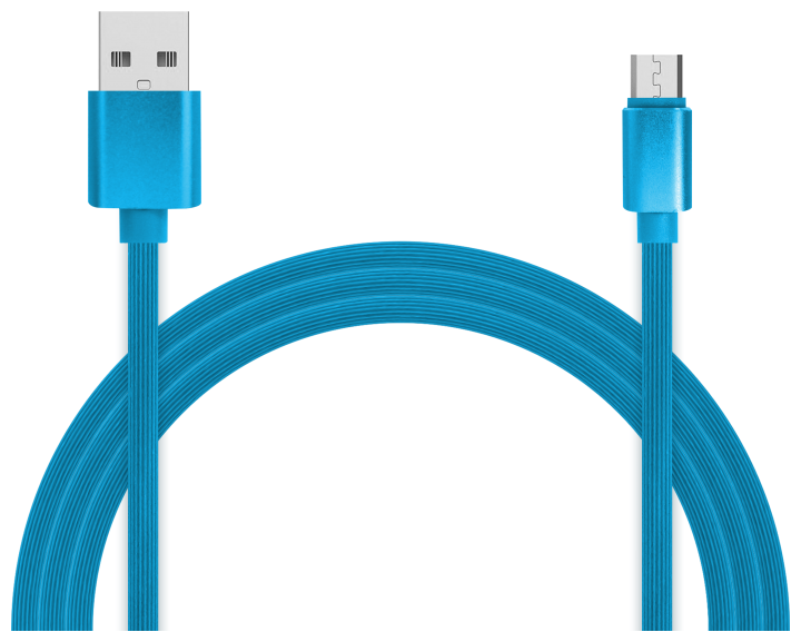 Кабель USB 2.0 - microUSB Jet.A JA-DC24 2A QC3.0 2м синий TPE