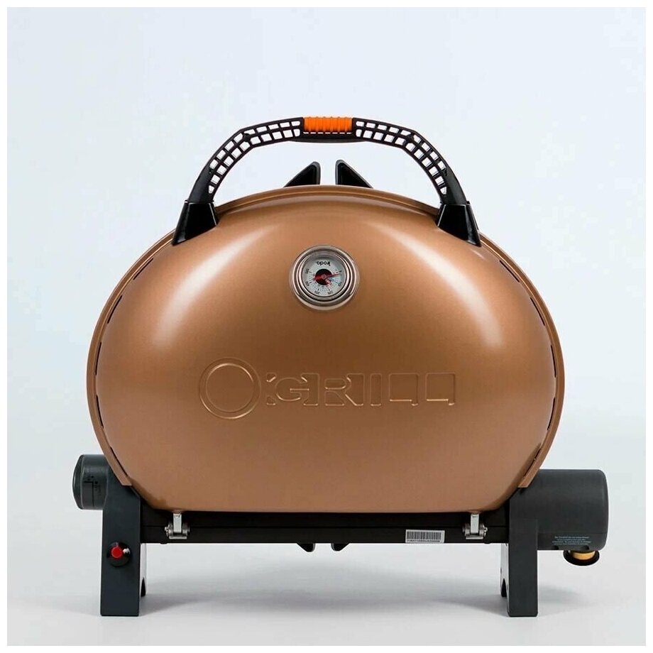 Портативный газовый гриль O-GRILL 500M bicolor (Золотой) + адаптер А