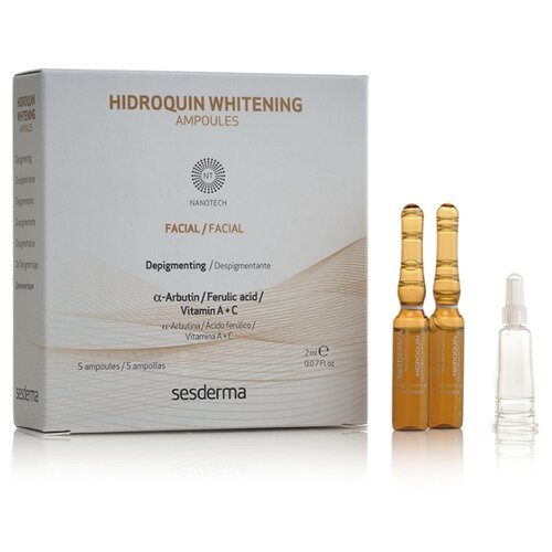 фото SesDerma Hidroquin Whitening Ampoules депигментирующее средство для лица, 2 мл (5 шт.)