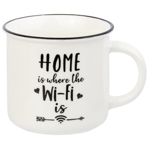 фото Кружка 400 мл 12*9,5*8,5 см "home is where the wi-fi" new bone china elan gallery