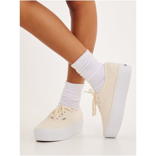 фото Кремовые кеды в рубчик vans ua authentic stackform