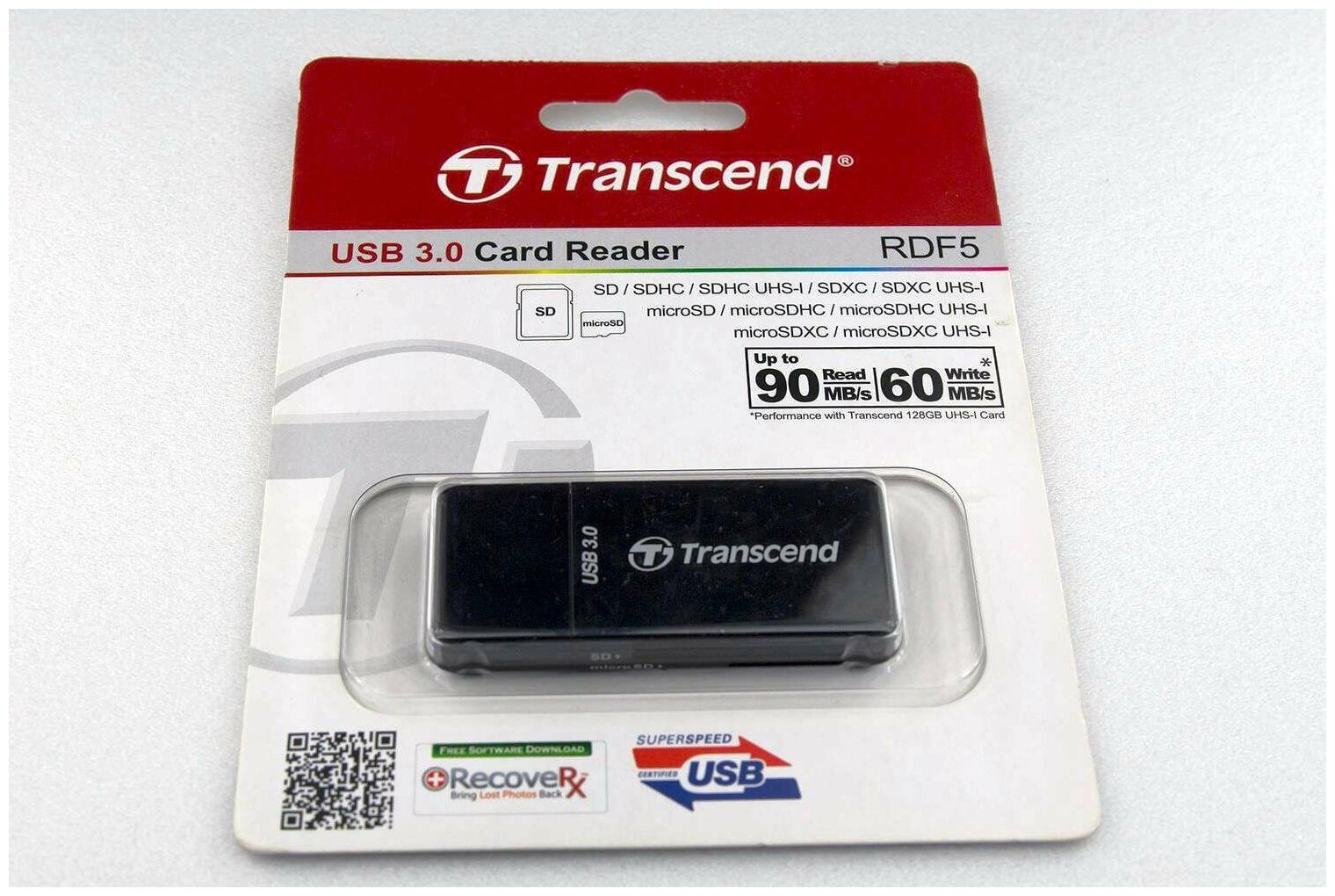 Кардридер Transcend RDF5 черный