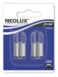 Лампа автомобильная накаливания Neolux N245-02B R10W 10W BA15s