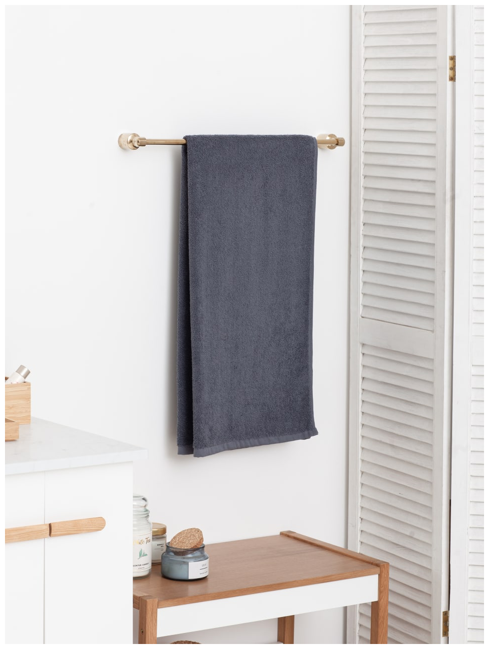 Махровое полотенце Sandal "люкс" 70*140 см., цвет - серый - фотография № 3
