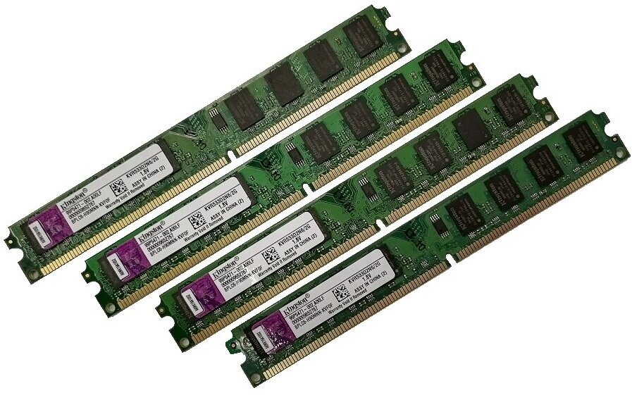 ОЗУ Dimm 8Gb PC2-4200(533)DDR2 Kingston KVR533D2N6/2G, 99P5471-002. A00LF (Kit 4x2Gb)