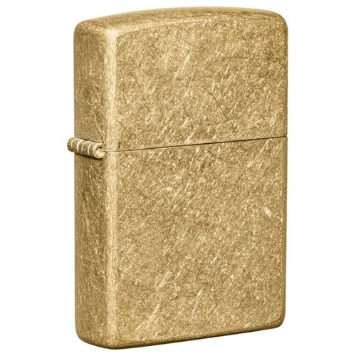 Зажигалка с покрытием Tumbled Brass, латунь/сталь, золотистая, матовая Zippo 49477 GS